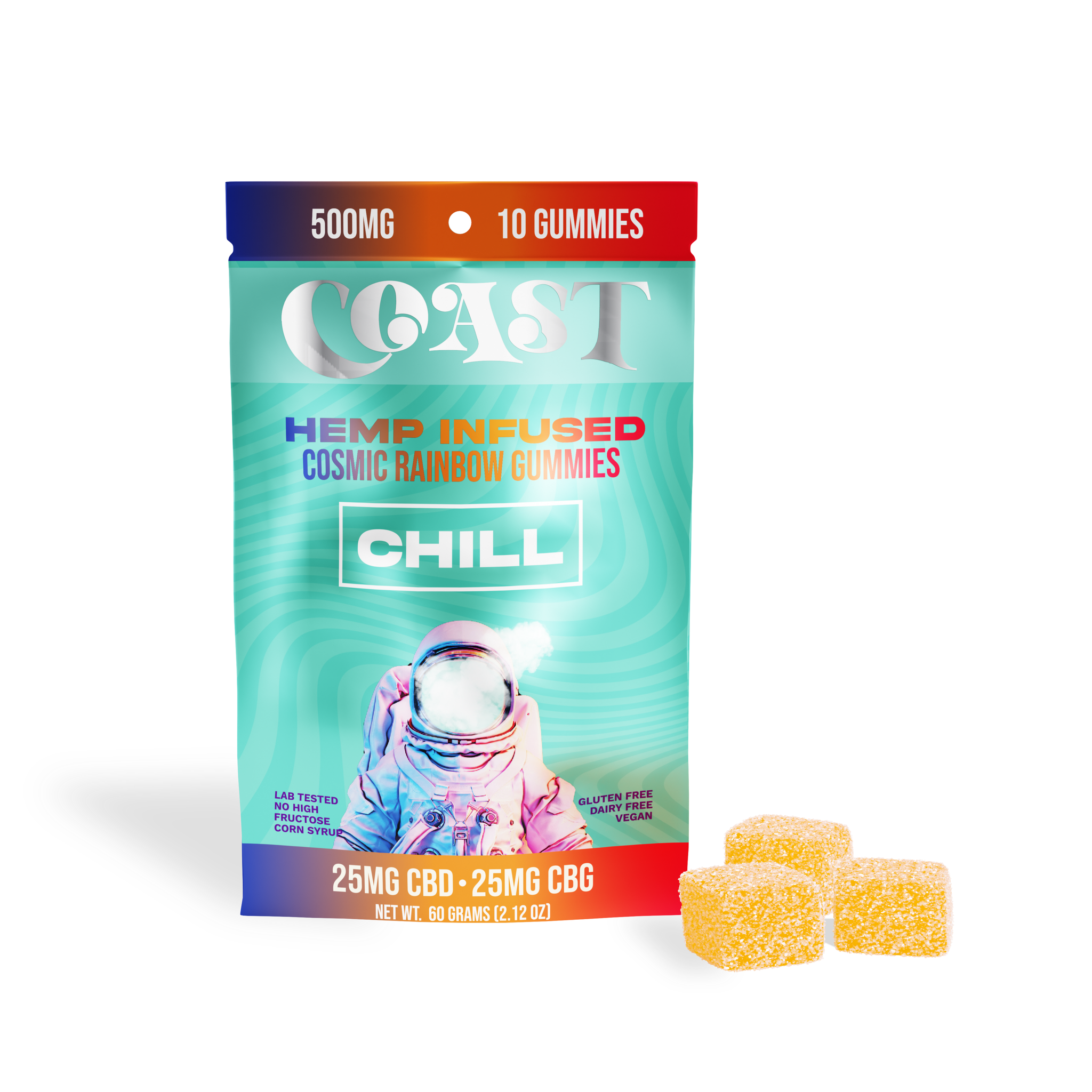 Coast Edibles Hemp Infused Cosmic Rainbow Gummies