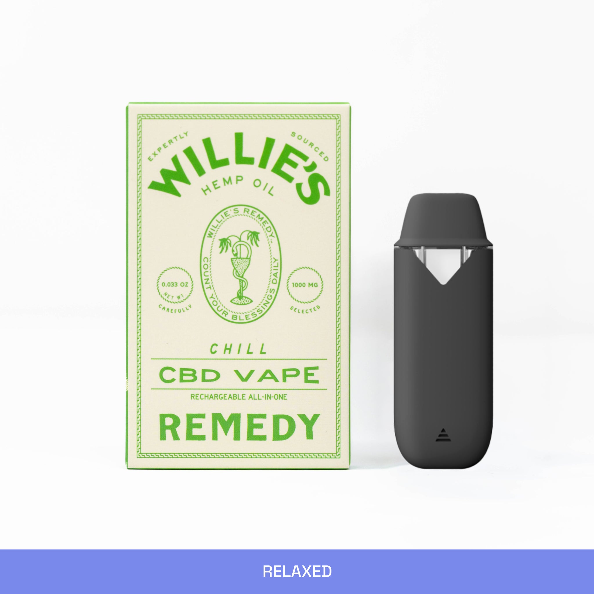 Willie's Remedy CBD Vape | Chill | CBD Coast Smokes Willie's Remedy CBD Vape | Chill | CBD Coast Smokes
